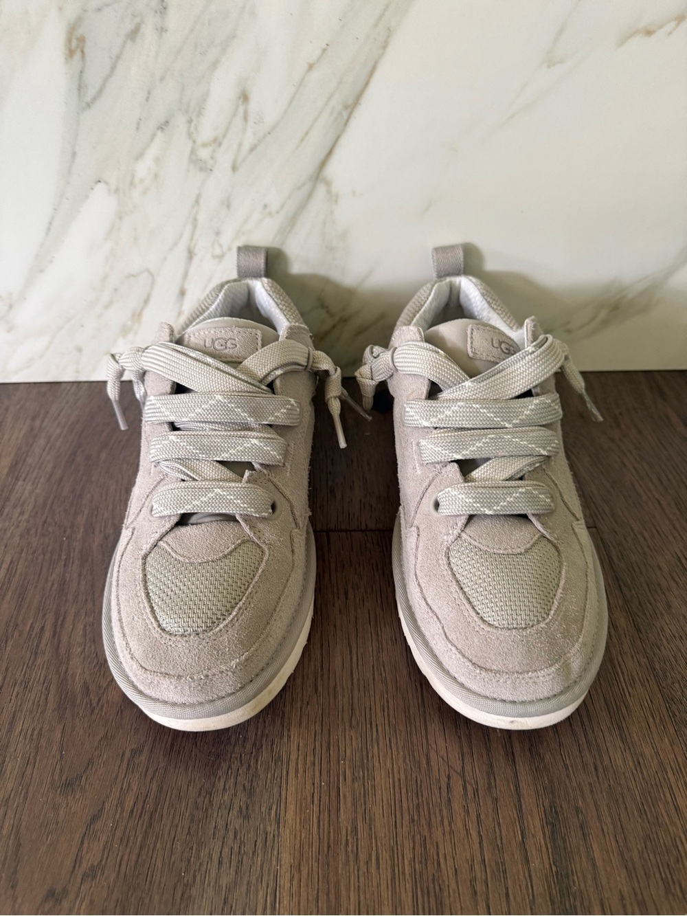 UGG Chalk Suede & Mesh Low-Top Sneakers